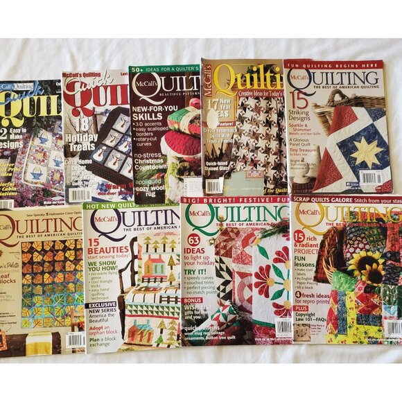 9 McCalls Quilting Magazines Lot 20012002 2003 2008 2010 2011 2015 2018 Issues - Picture 1 of 13